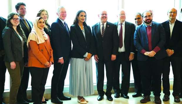 Qatar Foundation vice chairperson and CEO HE Sheikha Hind bint Hamad al-Thani during her visit to Carnegie Mellon University in Pittsburgh.