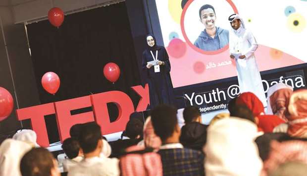 A snapshot from the TEDxYouth@AlDafna conference.