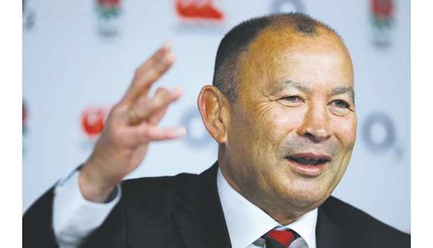 England head coach Eddie Jones speaks during a press conference in London. (Reuters)