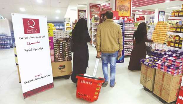 Some 2,000 families have benefited from these food baskets worth QR360,000.