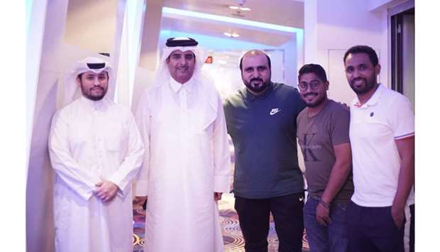 PRIDE: Sheikh Khalifa bin Hamad bin Jabr al-Thani, President of the Arab Club, with 2022 programme team in a photo.                                                                                                                                                                                                                                                                                                                        Photos supplied