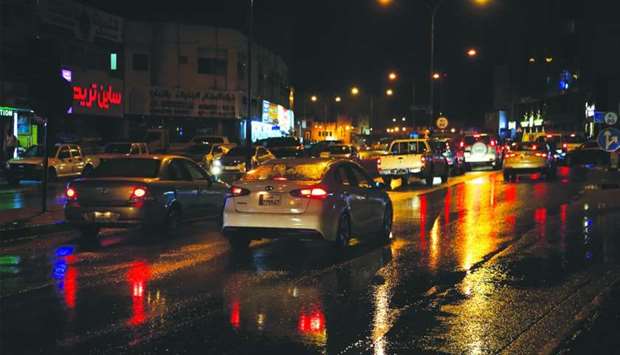 Rain in Doha on Thursday evening. PICTURES: Jayaram