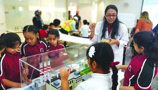 The Sustainable Built Environment lab hosted students from schools across Qatar.