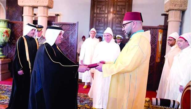 Moroccan King Mohamed VI has received the credentials of Qatar's ambassador Fahd bin Ibrahim al-Hamad al-Mana in Rabat. The ambassador conveyed the greetings of His Highness the Amir Sheikh Tamim bin Hamad al-Thani to the King of Morocco. King Mohamed VI reciprocated the Amir's greetings and wished the ambassador success in his assignment, assuring him of all support to advance the relations between Qatar and Morocco.
