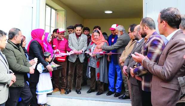 QRCS provides modern heating system at Kabul asylum - Officials at the opening ceremony.
