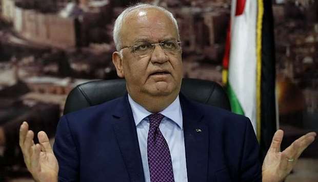 The Trump initiative will turn Israel's ,temporary occupation (of Palestinian territory) into a permanent occupation,, Erekat said.