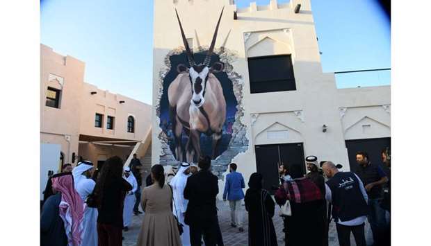 LARGER THAN LIFE: The oryx mural can be seen outside Building 40 of Katara - the Cultural Village.