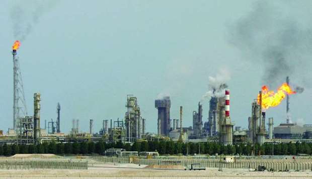 This file photo taken on February 1, 2006 shows an oil refinery on the outskirts of Doha. Qatar's crude exports witnessed a robust 21% year-on-year expansion as it reported trade surplus of QR14.3bn in December 2019, according to the country's Planning and Statistics Authority (PSA).