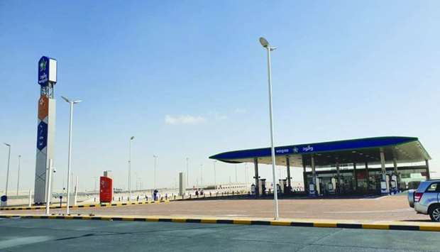 Al Nigyan petrol station is spread over an area of 20,000sqm and has three lanes with six dispensers for light vehicles, and three lanes with six dispensers for heavy vehicles