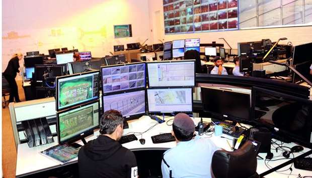 The operation room at HIA where round-the-clock surveillance is carried out.