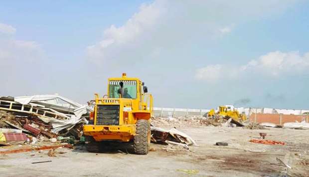 Al Khor and Al Thakhira Municipality has carried out a drive to evict encroachments on state property in its limits. The drive was initiated in co-operation with the Internal Security Force (Lekhwiya). The officers supervised the demolition of a building that was functioning without license. The municipality has appealed to the public to approach the authorities to get necessary approvals and licenses for buildings. In case of any queries or complaints, they can call 184.