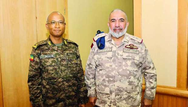 HE the Chief of Staff of Qatari Armed Forces Lieutenant General (Pilot) Ghanem bin Shaheen al-Ghanim met the Chief of the General Staff of Ethiopia General Adem Mohamed. During the meeting, they reviewed bilateral military relations between the two sides, in addition to issues of common concern. The meeting was attended by a number of senior officers of the Qatari and Ethiopian armed forces.