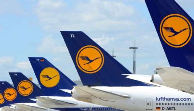 Germany's Lufthansa, Dubai-based Emirates and low-cost flydubai were among airlines that canceled flights