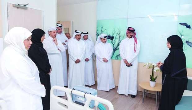 HE the Prime Minister and Interior Minister Sheikh Abdullah bin Nasser bin Khalifa al-Thani touring the Daam Specialised Care Centre along with ministers and other dignitaries after its opening Thursday. The centre houses specialised facilities for healthcare services, including physiotherapy, occupational therapy and other medical and nursing services in a home-like environment for elderly patients.