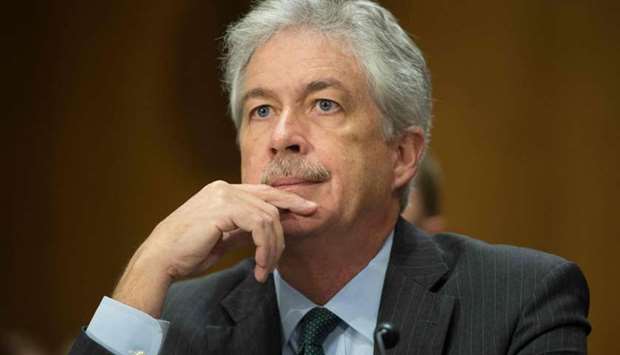 In this file photograph taken on March 6, 2014, then Deputy Secretary of State William Burns testifies on the current situation in Syria and the Ukraine to the Senate Foreign Relations Committee on Capitol Hill in Washington, DC
