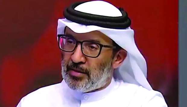 Dr Yousuf al-Maslamani speaking to Qatar TV