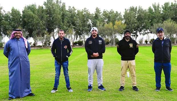 From left: Thaib al-Qubaisi, Mohammed al-Hajjaj, Ghanim al-Naeemi, Abdul Nasir Hilal, and Abdul Hayder. PICTURES: Shaji Kayamkulam.: