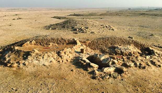 Excavated and unexcavated graves at Asaila