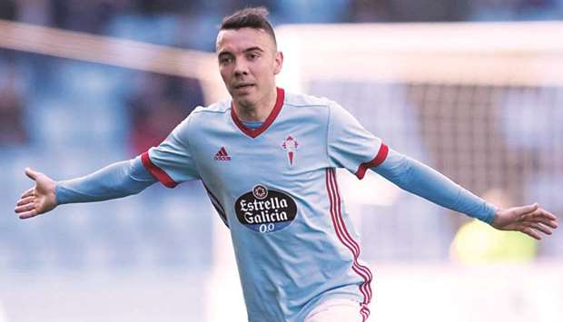 Celta Vigou2019s Iago Aspas leads the Spanish scoring charts this season.