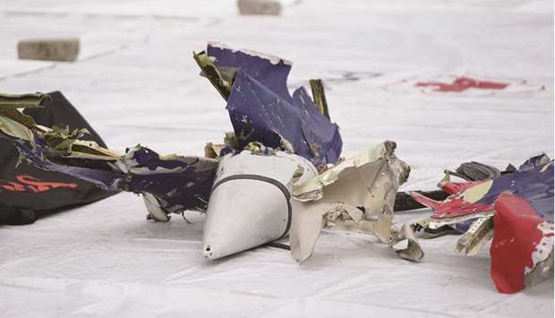 Debris recovered from the Sriwijaya Air SJ 182 crash site sits on the dockside at Tanjung Priok Port in Jakarta. Captain Rama Valerino Noya, whou2019s also a pilot for Sriwijaya, said all pilots for the airline had more than enough flying hours to meet regulatory requirements even through Covid-19.