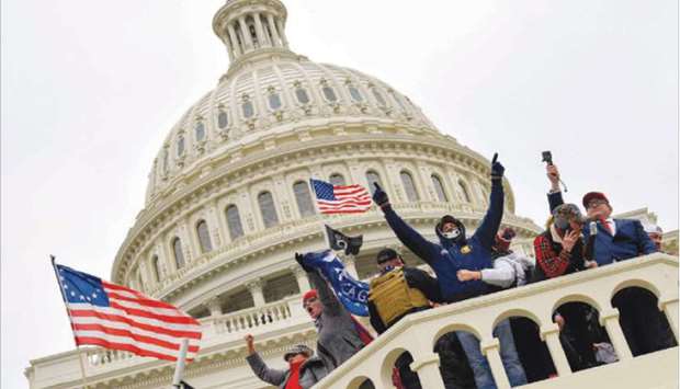 (File photo)  The participant in the January 6 US Capitol riots.