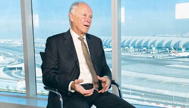 Emirates Airline President Tim Clark speaks during an interview with Reuters in Dubai on January 13. A crisis over crashes of the 737 MAX had damaged the air travel industry as a whole, but he was confident the redesigned jet was safe, he said.