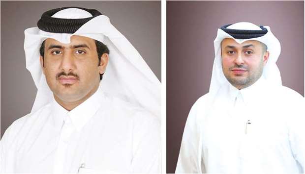 From left: Sheikh Faisal bin AbdulAziz bin Jassem al-Thani, Ahlibank chairman and managing director, and Hassan Ahmed AlEfrangi, Ahlibank CEO.