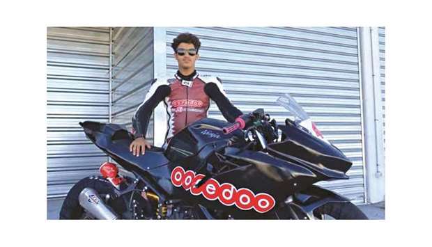 Qatari motorcyclist Yousef al-Darwish.