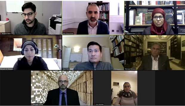 A screenshot of the panellists at the webinar.rnrn