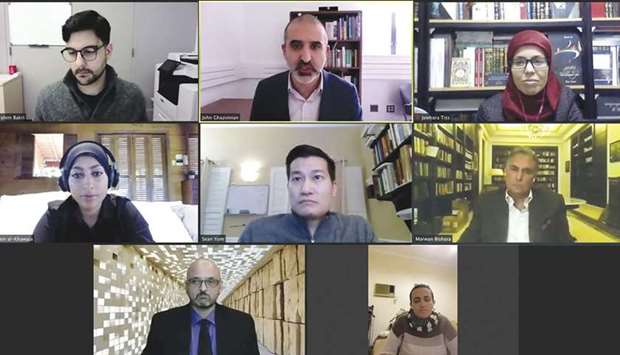 Screenshot of the panellists at the webinar.
