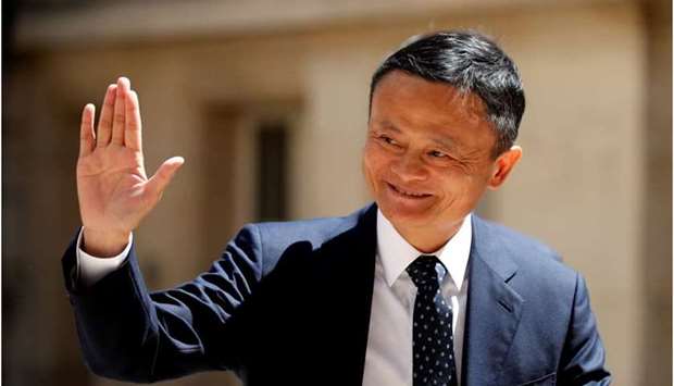 Jack Ma, chairman of Alibaba Group arrives at the ,Tech for Good, Summit in Paris, France on May 15, 2019. Reuters