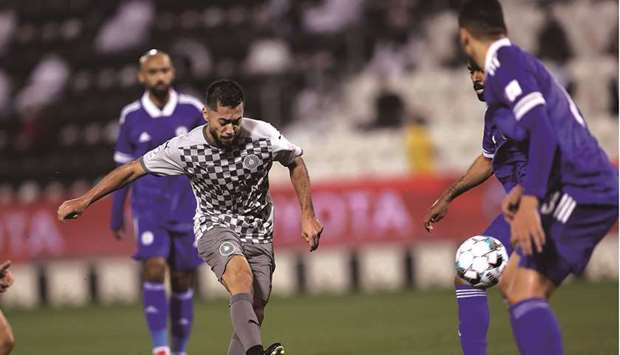Al Saddu2019s Rodrigo Tabata in action during the QNB Stars League match against Al Khor yesterday.