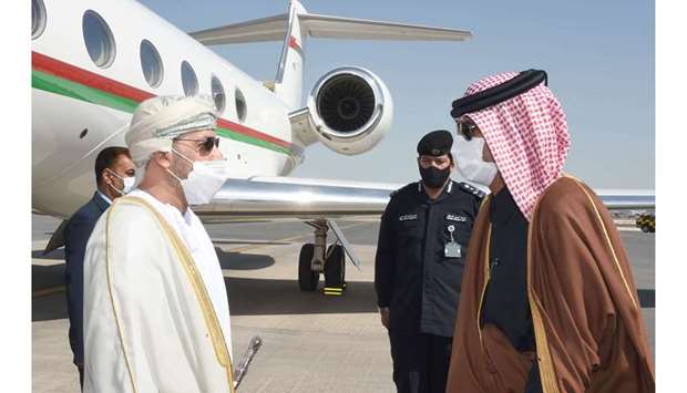 The arrival of the Omani Minister of Interiorrnrn