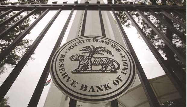 The Reserve Bank of India seal is pictured on a gate outside its headquarters in Mumbai (file). Indiau2019s central bank has proposed tighter regulations for large shadow lenders to prevent events such as the collapse of a major financier in 2018, the effects of which still linger in the nationu2019s financial system.