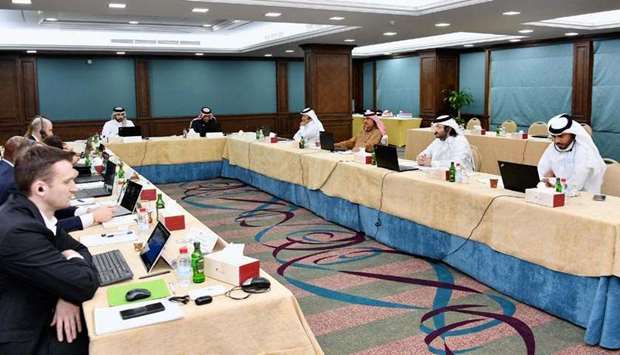 Qatar Chamber board member Ali bin Abdullatif al-Misnad, who is also chairman of the Qatari-Russian Business Council, and QRCC Supervisory Board chairman Fahad bin Mohamed al-Attiyah during the webinar.