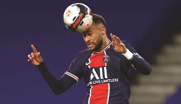 Paris St Germainu2019s Neymar in action during the Ligue 1 match against Montpellier in Paris on Friday night. (Reuters)