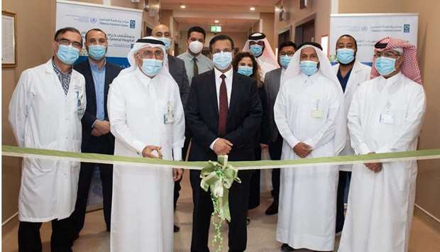 Dr Ahmed al-Mulla and other officials at the opening of the new Smoking Cessation Clinic at HMGH.