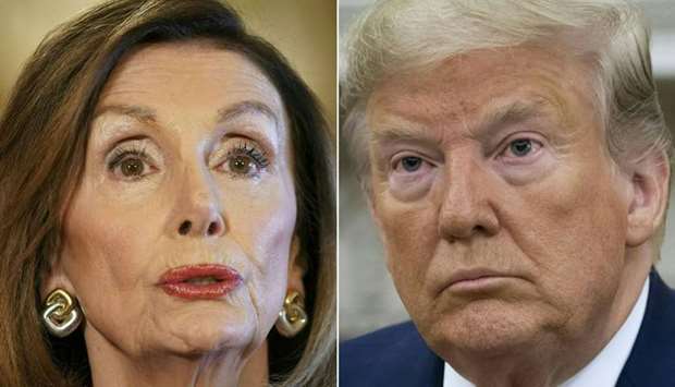US Speaker of the House Nancy Pelosi and Donald Trump