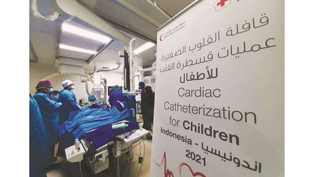 Local medical specialists in cardiac catheterisation for children performed the procedures.