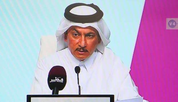 Dr Abdullatif al-Khal addressing the news conference on Thursdayrnrn