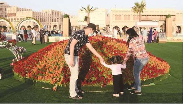 The Flower Festival at Souq Waqifu2019s Western Square is an attraction for many families in Doha. PICTURE: Shaji Kayamkulam