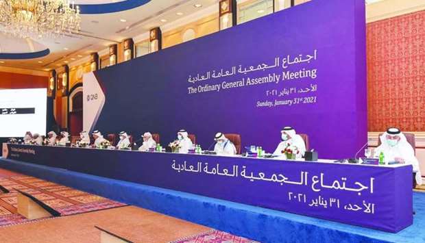 QNB held its Ordinary General Assembly meeting yesterday during which it approved the Group's audited financial statements for the year that ended on December 31, 2020. It also approved the proposal to distribute a cash dividend of 45% of the nominal share value, representing QR0.45 per share. HE Ali Shareef al-Emadi, chairman of the Board, presided over the meeting.