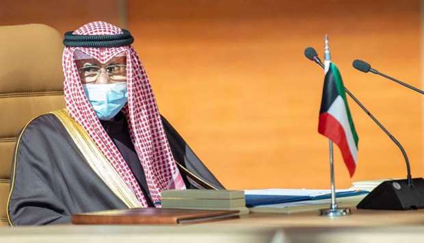 Kuwait's Emir Nawaf al-Ahmad al-Sabah attends the Gulf Cooperation Council's (GCC) 41st Summit in Al-Ula