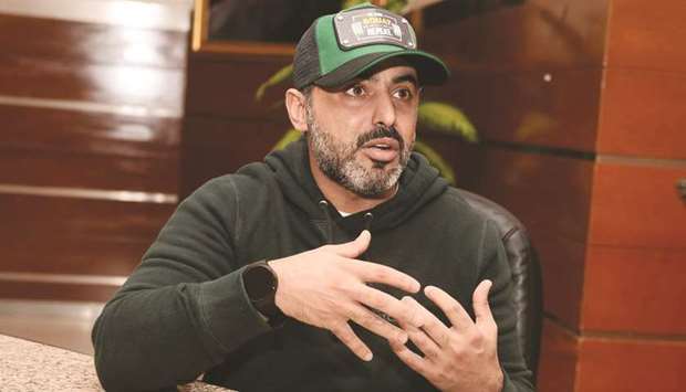 Abdulaziz H Alhawal al-marri in conversation with Gulf Times Community. PICTURES: Shaji Kayamkulam.r