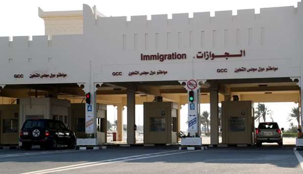 Cars move at Qatar's Abu Samra border crossing with Saudi Arabia, after the two countries restored ties and opened borders