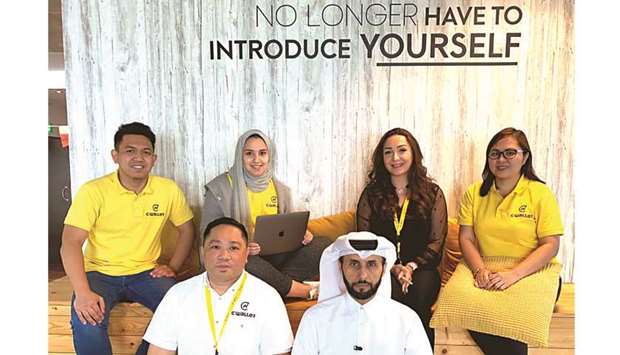 Seated from left: CEO and co-founder Michael Javier and COO and Qatari co-founder Abdulmohsin Alyafe