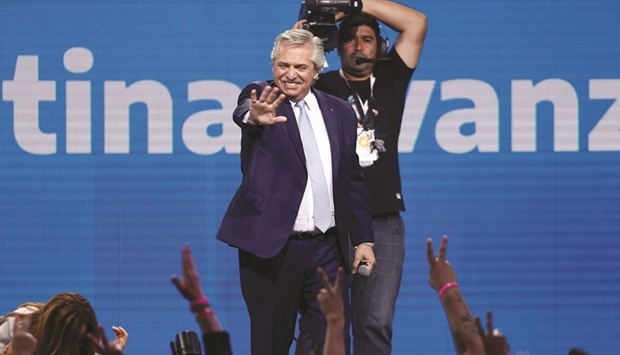 Argentine President Alberto Fernandez gestures at an event after midterm elections in Buenos Aires last November. Under him, the countryu2019s public finances have improved, even with a countercyclical recovery policy, owing to the strong economic growth, higher and more progressive tax rates on wealth and corporate income, and the debt restructuring of 2020. (Reuters)