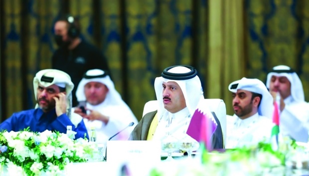 Within the framework of the summit, al-Khater took part in the proceedings of the ministerial-level round table, which featured discussions on the future of sustainable minerals in the region, in addition to defining the necessary agenda to move forward