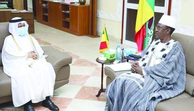 Prime Minister of the Republic of Mali meets with Ambassador of Qatar to Mali