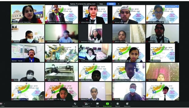 Various competitions such as recitation for the students of Grades 5 & 6 and elocution contest for Grades 7 & 8 were conducted on the Zoom platform.